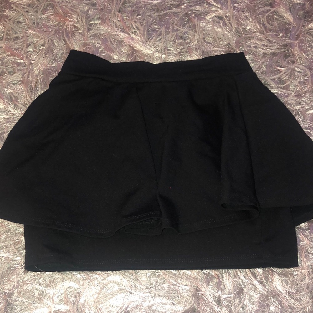 Black mini skirt